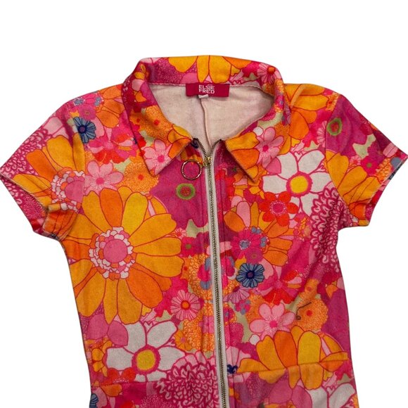 NWOT Elsie & Fred Retro Groovy Print Romper Size XXS - Picture 8 of 8